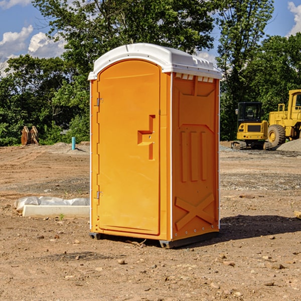 what is the maximum capacity for a single portable restroom in Burdette